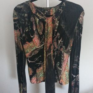 Roberto Cavalli Paisley Print Crew Neck Top